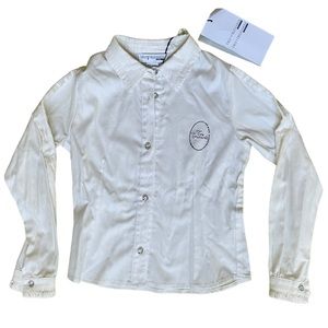NWT Tru Trussardi Junior Blouse w/ Embroidered Logo